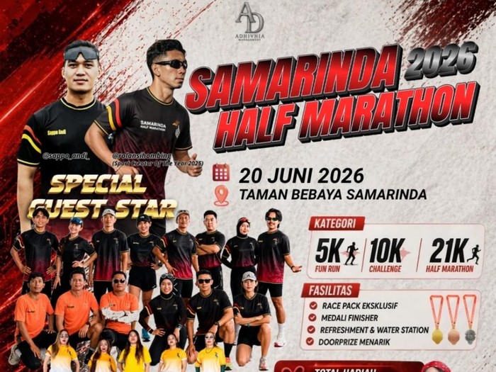 Poster Samarinda Half Marathon Kaltim. (dok Istimewa)