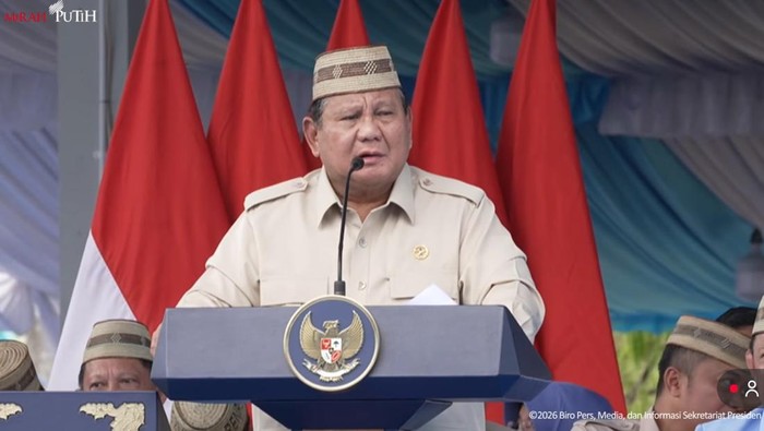 Prabowo di acara Puncak Pekan Nasional (PENAS) Petani dan Nelayan ke-XVII, Gorontalo, Rabu (24/6/2026).