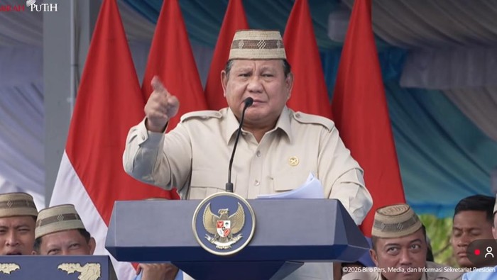 Prabowo di acara Puncak Pekan Nasional (PENAS) Petani dan Nelayan ke-XVII, Gorontalo, Rabu (24/6/2026).