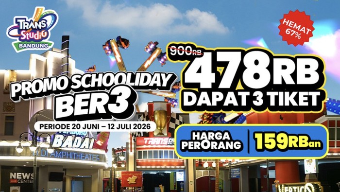 Bingung mau ke mana pas liburan sekolah tapi nggak mau cuma muter-muter mall yang itu-itu lagi? Trans Studio Bandung punya jawabannya.