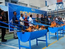 22 Juta Batang Rokok Ilegal Senilai Rp 43 M Dimusnahkan di Lhokseumawe
