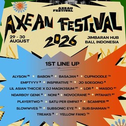 Bali Jadi Destinasi Pemberhentian AXEAN Festival 2026, Cek Lineup dan Harga Tiketnya