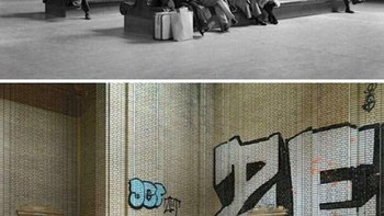 Area Tunggu di Stasiun Kereta Api Michigan Central, Detroit (1965 dan 2014) Foto: Boredpanda