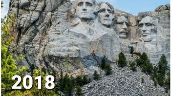 Gunung Rushmore beberapa dekade lalu dan sekarang. Foto: Boredpanda