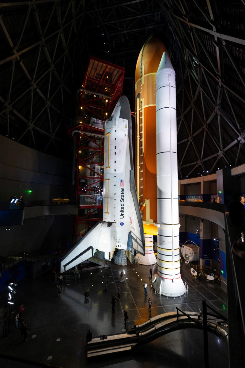 The California Science Centre presents the first look at the permanent home of Space Shuttle Endeavour inside the Samuel Oschin Shuttle Gallery at the Air and Space Centre in Los Angeles, California, U.S., June 24, 2026. Towering nearly 200 feet (approximately 20 stories tall), the space shuttle stack features the flown orbiter, Endeavour, mated to real solid rocket boosters and ET-94, the last remaining flight-qualified external tank, according to the California Science Centre. REUTERS/Mike Blake