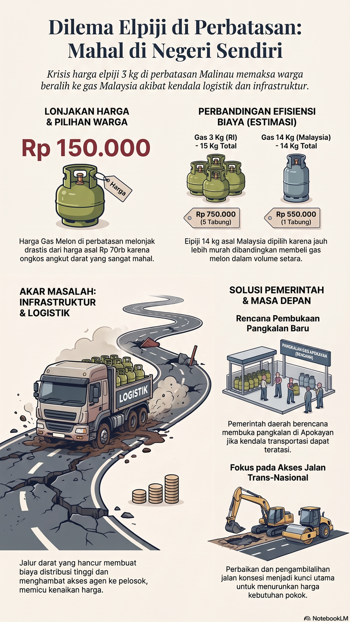 Infografis Biang Kerok Mahalnya Gas Melon di Apokayan