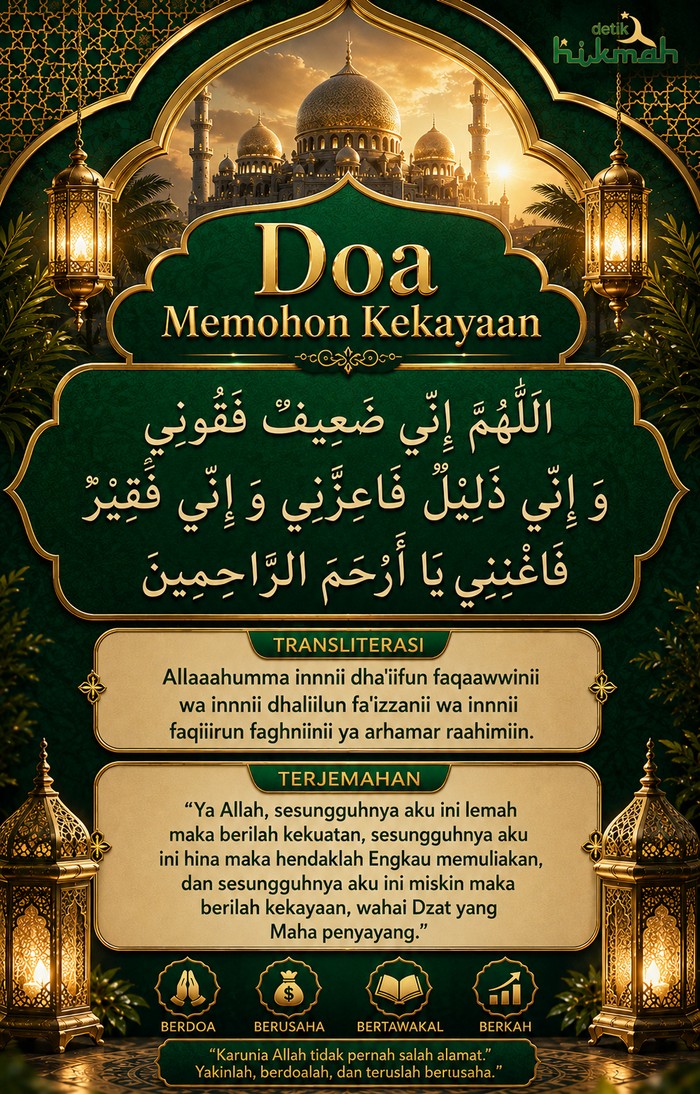 Infografis doa mohon kekayaan