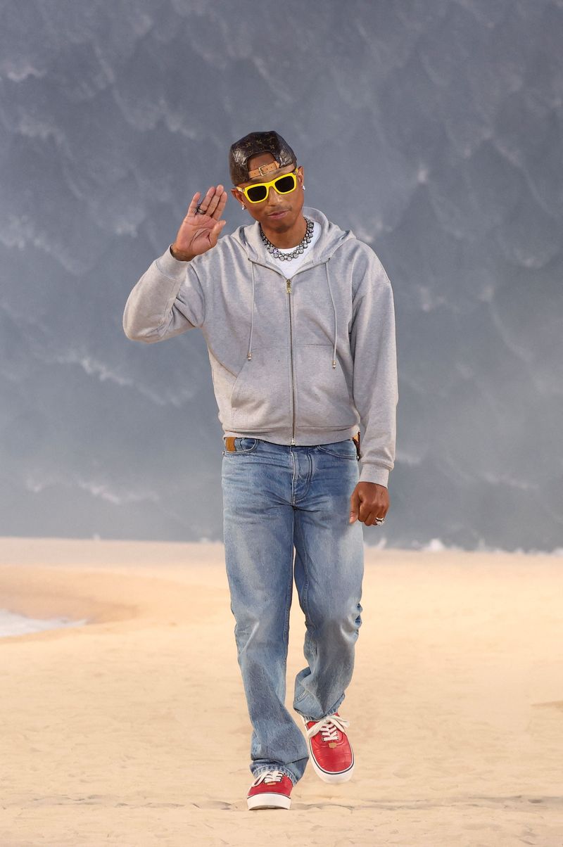 Louis Vuitton Mens Spring-Summer 2027 Models present creations by designer and musician Pharrell Williams as part of his Menswear Spring-Summer 2027 collection show for fashion house Louis Vuitton during Men's Fashion Week in Paris, France, June 23, 2026. REUTERS/Gonzalo Fuentes TPX IMAGES OF THE DAY