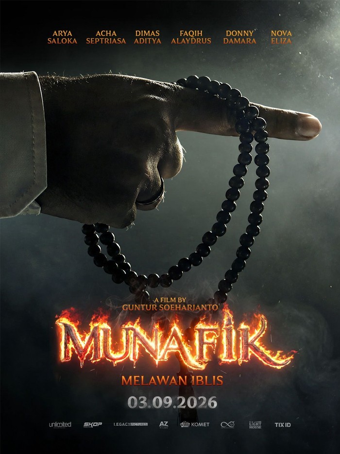 Film horor Munafik: Melawan Iblis rilis poster perdana. Dibintangi Arya Saloka dan Acha Septriasa, film ini menjanjikan teror mencekam mulai 3 September 2026.