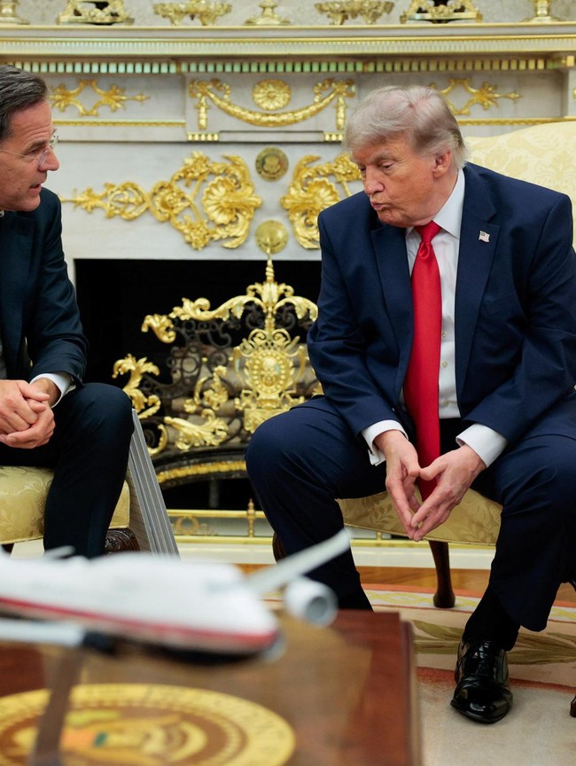 Potret Trump Ketemu Bos NATO, Ngaku Kecewa Nggak Dibantu Serang Iran