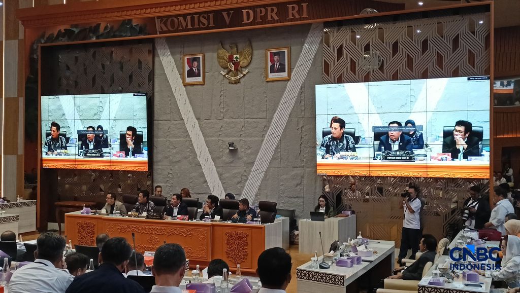 Raker Komisi V DPR RI dengan Eselon I Kementerian PKP, Kamis (25/6/2026). (CNBC Indonesia/Ferry Sandi)