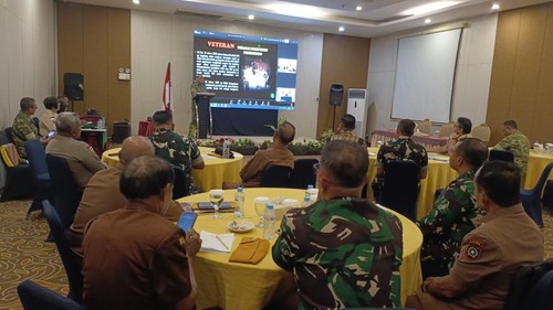 Suasana Rapat Koordinasi Tindak Lanjut Penyelesaian Masalah Keveteranan 2026 di Kupang, Kamis (25/6/2026). (Foto: Simon Selly/detikBali)