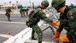 Taiwan Gelar Latihan Tempur, Kawat Berduri Dipasang di Sejumlah Titik Strategis