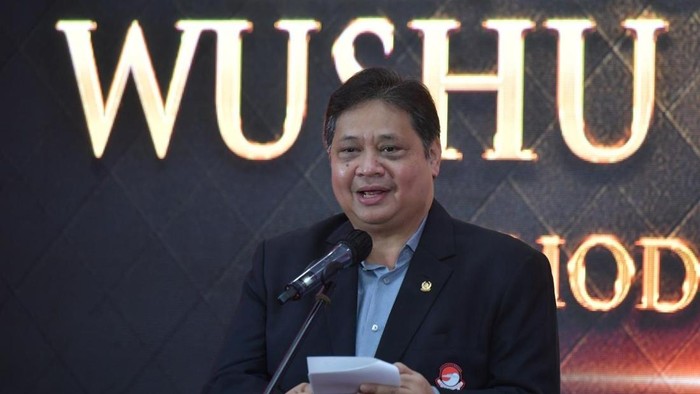 Ketua Umum Pengurus Besar Wushu Indonesia (PBWI), Airlangga Hartarto.