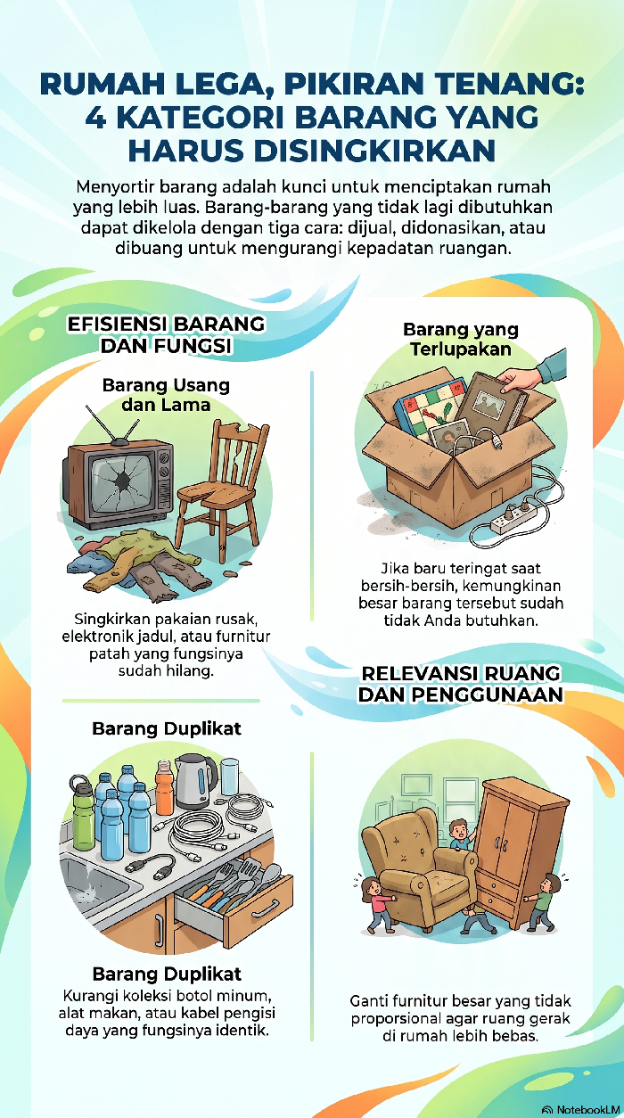 Barang yang sebaiknya disingkirkan di rumah.