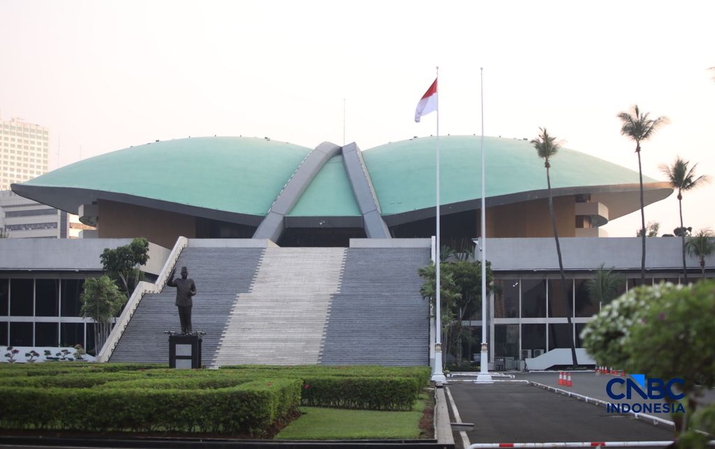 Gedung Nusantara di Kompleks MPR, DPR, DPR (Parlemen RI), Jakarta. (CNBC Indonesia/Faisal Rahman)