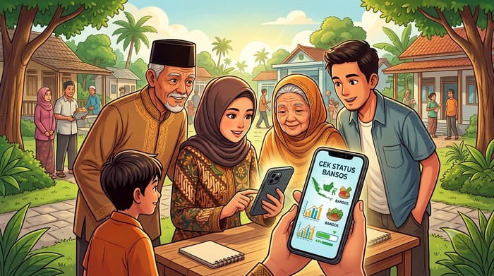 Ilustrasi cek desil bansos 2026.