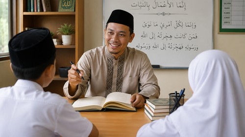 Ilustrasi guru agama. (CHat GPT)