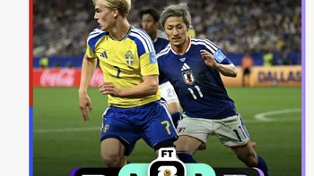 Swedia juga mengikuti Jepang ke babak gugur sebagai salah satu peringkat ketiga terbaik. Foto: Pool