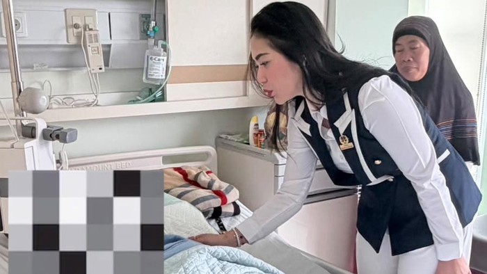 Dewi Intan Malenka jenguk korban kekerasan