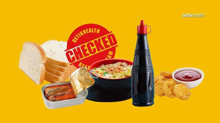 Berbagai makanan sumber hidden sodium atau natrium, mulai dari kecap manis hingga roti tawar.