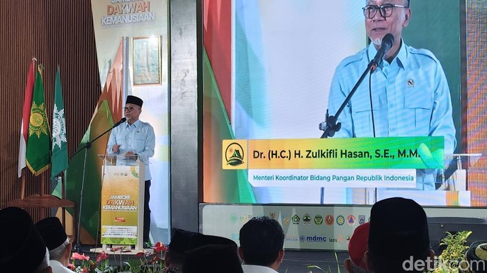 Menko Bidang Pangan, Zulkifli Hasan, di Jambore Asyiyah, Karanganyar, Sabtu (27/6/2026).