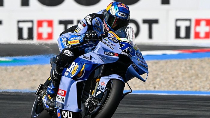 ASSEN, NETHERLANDS - JUNE 27: Alex Marquez of Spain riding the BK8 Gresini Racing Ducati (73) during Free Practice 2 ahead of the MotoGP of  Netherlands at TT Circuit Assen on June 27, 2026 in Assen, Netherlands. (Photo by Gold & Goose Photography/Ge