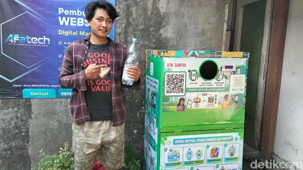 ATM Sampah yang diciptakan Ben Swarna Sugi (36), warga Dukuh RT 03/RW 03, Kelurahan Magelang, Kecamatan Magelang Tengah, Kota Magelang.