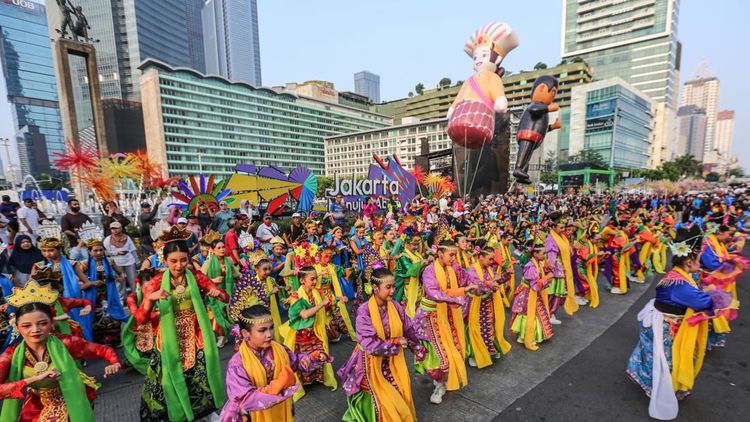 Atraksi Tarian Nusantara Meriahkan Perayaan HUT Jakarta