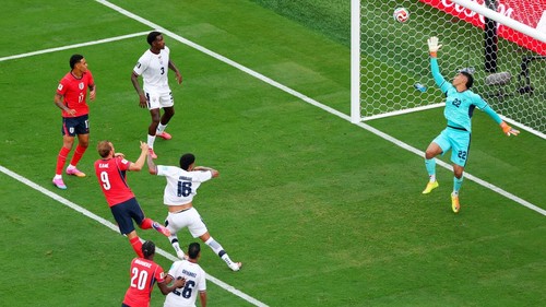 Soccer Football - FIFA World Cup 2026 - Group L - Panama v England - New York/New Jersey Stadium, East Rutherford, New Jersey, U.S. - June 27, 2026 Englands Harry Kane scores their second goal REUTERS/Mike Segar