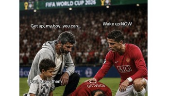 Adapula netizen yang membela dan menyemangati Ronaldo. Foto: pool