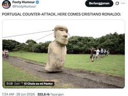 Meme Cristiano Ronaldo Jadi Anak Hilang di Portugal vs Kolombia