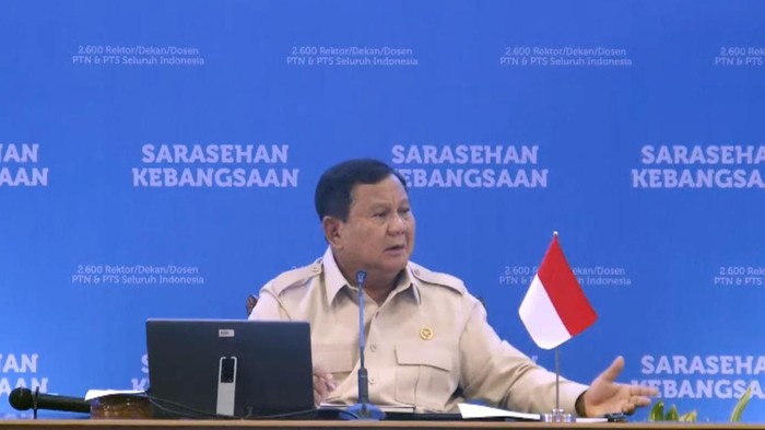 Presiden Prabowo Subianto. (YouTube Setpres RI)