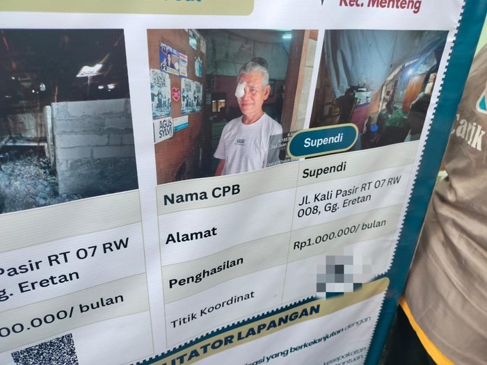 Rumah warga di RW 008 Kelurahan Kebun Sirih, Jakarta Pusat yang akan direnovasi melalui program BSPS
