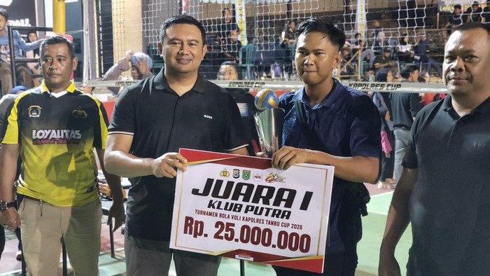 Tuan Rumah Sabet Juara dalam Final Kapolres Tanbu Cup 2026. (Humas Polres Tanbu)
