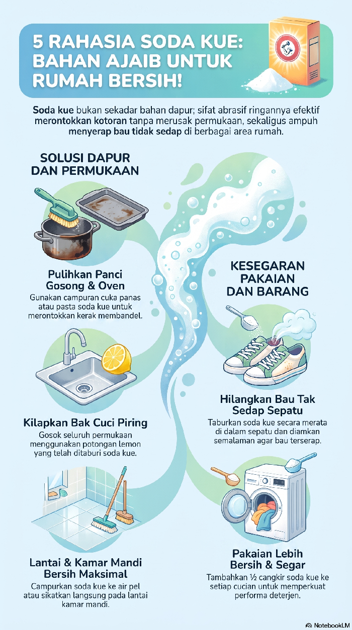 Cara Pakai Soda Kue buat Bersihkan Rumah