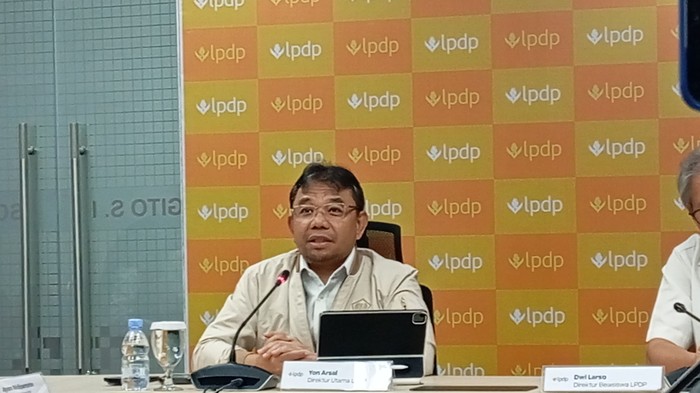Direktur Utama LPDP, Yon Arsal dalam Pembukaan Beasiswa LPDP Tahap 2 Tahun 2026 di Jakarta, Senin (29/6/2026).