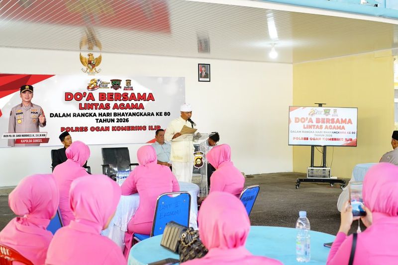 Doa bersama di Polres OKI (dok. Istimewa) Doa bersama di Polres OKI (dok. Istimewa)