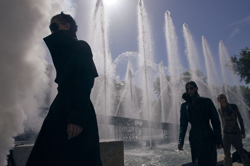 Backstage at the Rick Owens fashion show as part of Paris Men's Spring-Summer 2027 fashion week held at Palais de Tokyo on June 25, 2026 in Paris, France. (Photo by Francisco Gomez de Villaboa/WWD via Getty Images)