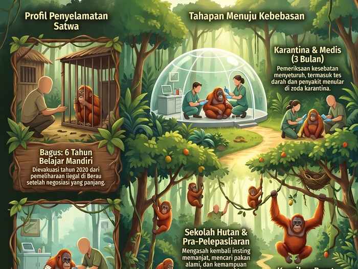 Infografis: Masa Lalu Kelam Tiga Orang Utan Kalimantan