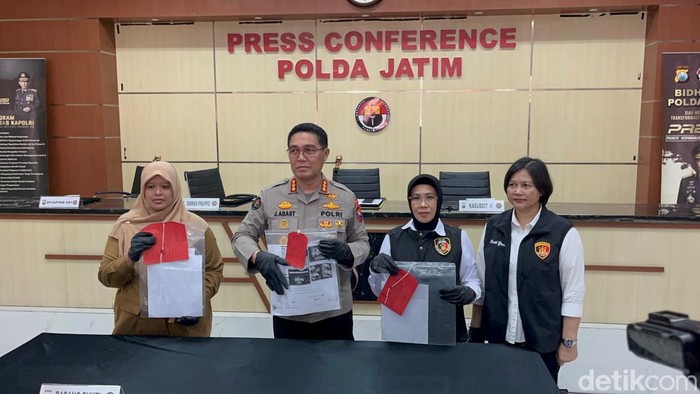 Konferensi pers Ayah cabuli anak hingga hamil 4 bulan di Surabaya