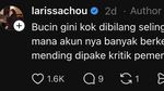 Larissa Chou Kesal Banget Dituding Selingkuh: Bucin Gini!