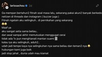 Ga mempan bertahun2 fitnah soal masa lalu, sekarang pakai akun2 banyak berkedok netizen di threads dan instagram ( buzzer juga ) Fitnah ngatain aku selingkuh.. di pernikahan yang sekarang. Maaf ya aku sangat setia sama beliau.. dari awal sampai akhir memutuskan menggugat cerai tidak ada 1x pun menghianati mantan suami.. kalau iya aku selingkuh, aduh2.. udah jadi tempe kaya nya selingkuhan nya sama beliau dan teman2 nya.. hubungan kami juga baik.. jadi stop jahat , dunia udah mau kiamat, tulis Larissa Chou dilihat detikcom, Selasa (30/6/2026). Foto: dok Threads Larissa Chou