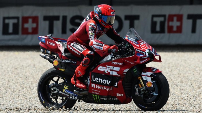 MotoGP - Grand Prix of Netherlands - TT Circuit Assen, Assen, Netherlands - June 28, 2026 Ducati Lenovo Teams Marc Marquez in action during the MotoGP race REUTERS/Omar Havana
