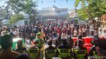 Potret Demo Copot Pak Dukuh Banyon Bantul, Massa Bawa Keranda ke Kalurahan