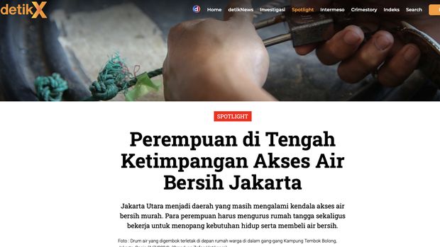 Akses air bersih di Jakarta timpang (arsip detikX) 5 Juli 2024.