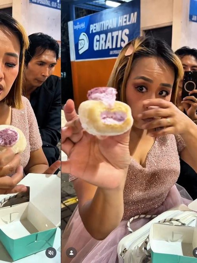 Heboh! Pinkan Mambo Review Jajanan Sebelum Resepsi Pernikahan di Mall