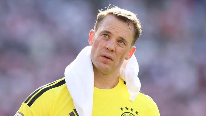 FOXBOROUGH, MASSACHUSETTS - JUNE 29: Germany's Manuel Neuer walks off at half-time during the FIFA World Cup 2026 Round Of 32 match between Germany and Paraguay at Boston Stadium on June 29, 2026 in Foxborough, United States. (Photo by Rob Newell - CameraSport via Getty Images)