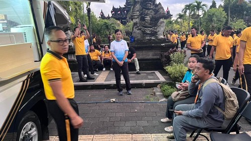 Polda Bali membuka layanan SKCK bagi masyarakat saat pelaksanaan Car Free Day (CFD) di Lapangan Niti Mandala Renon, Denpasar, Minggu (28/6/2026).  (Dok. Polda Bali)
