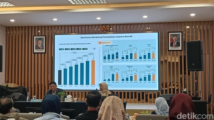 Region CEO BSI Region III Palembang Ari Yusnairy Muslim memaparkan pertumbuhan tabungan emas dan haji di BSI Region III